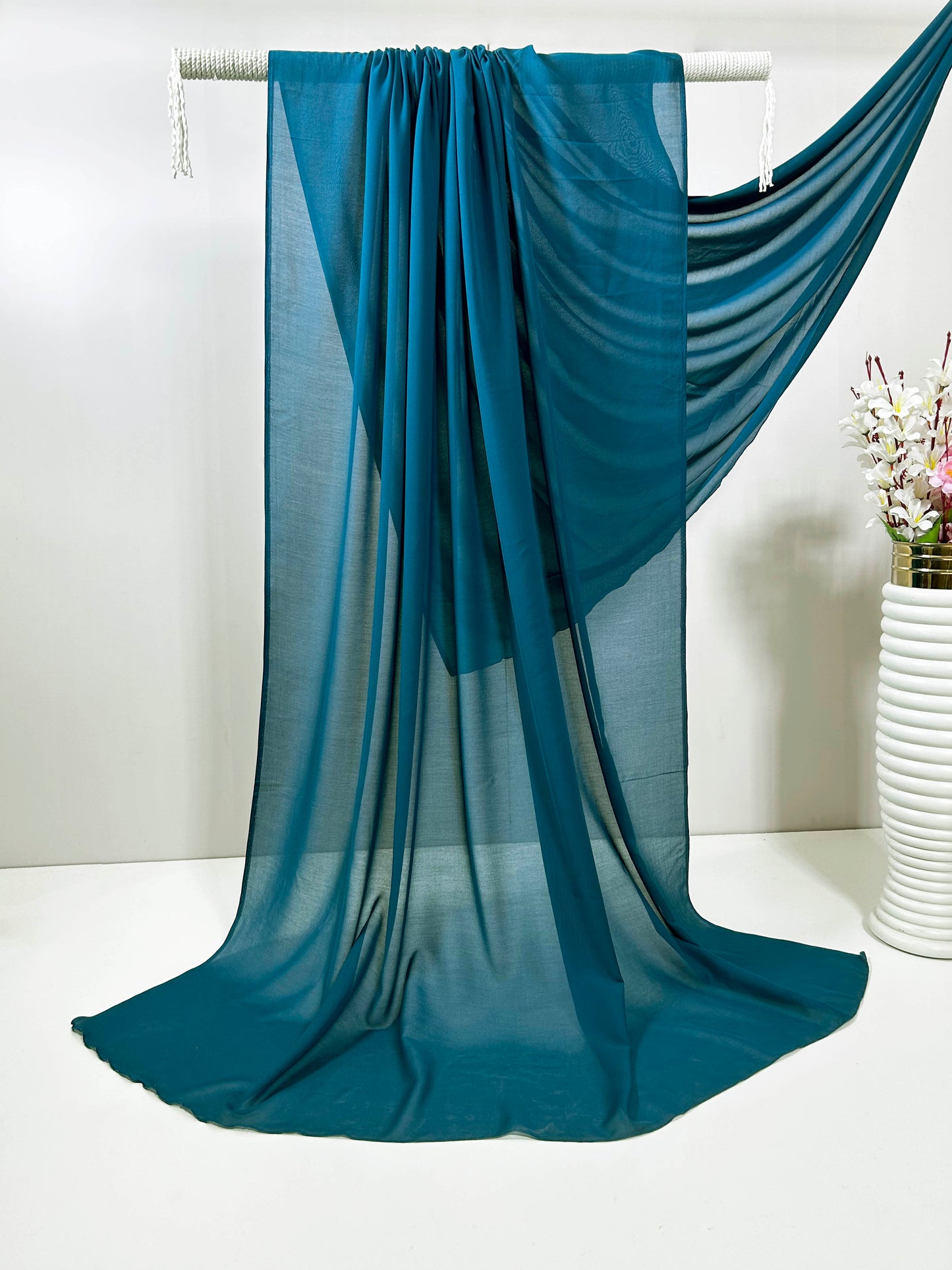 Swiss Voil Plain Shawl SVLS05