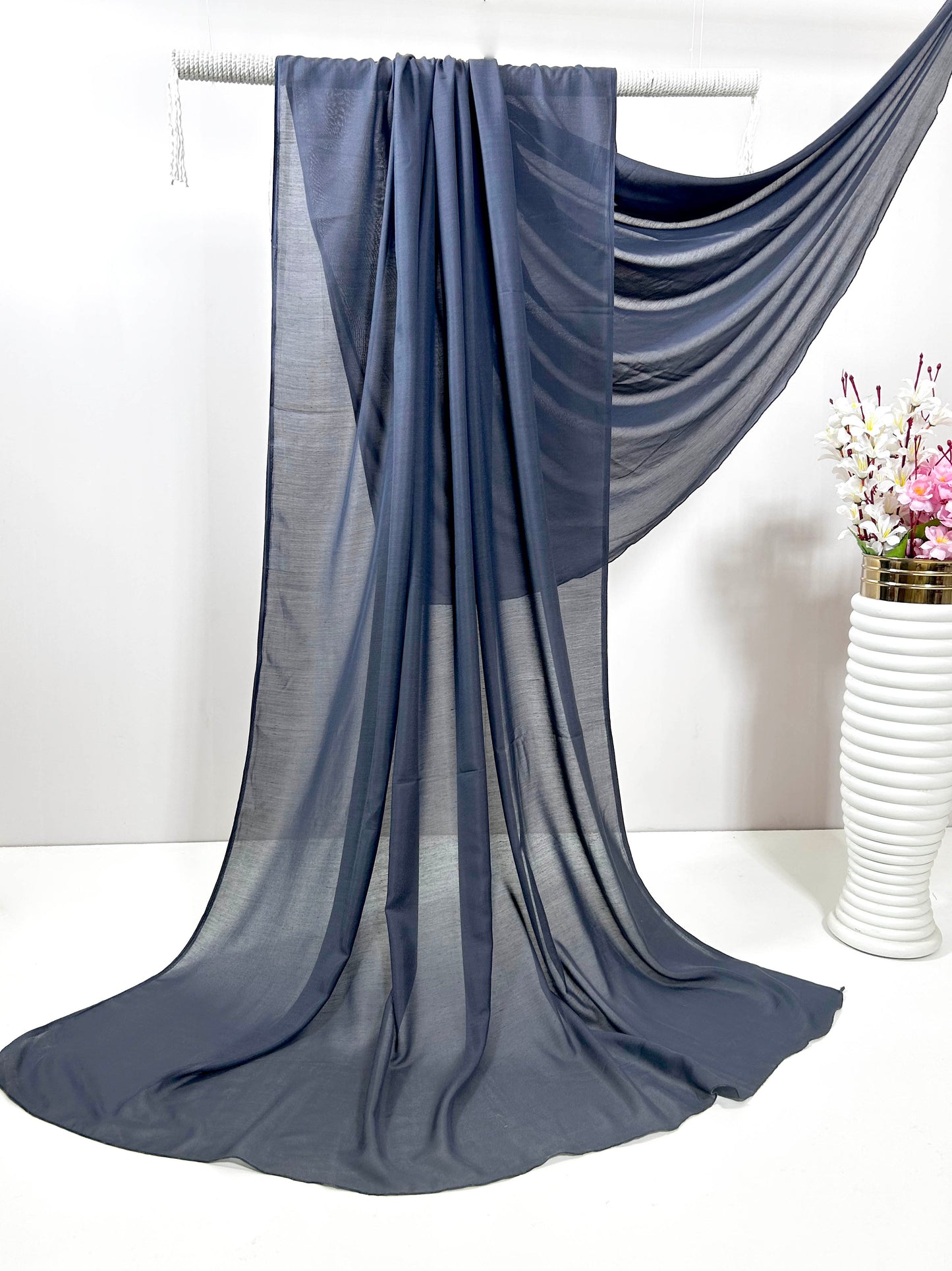 Swiss Voil Plain Shawl SVLS07