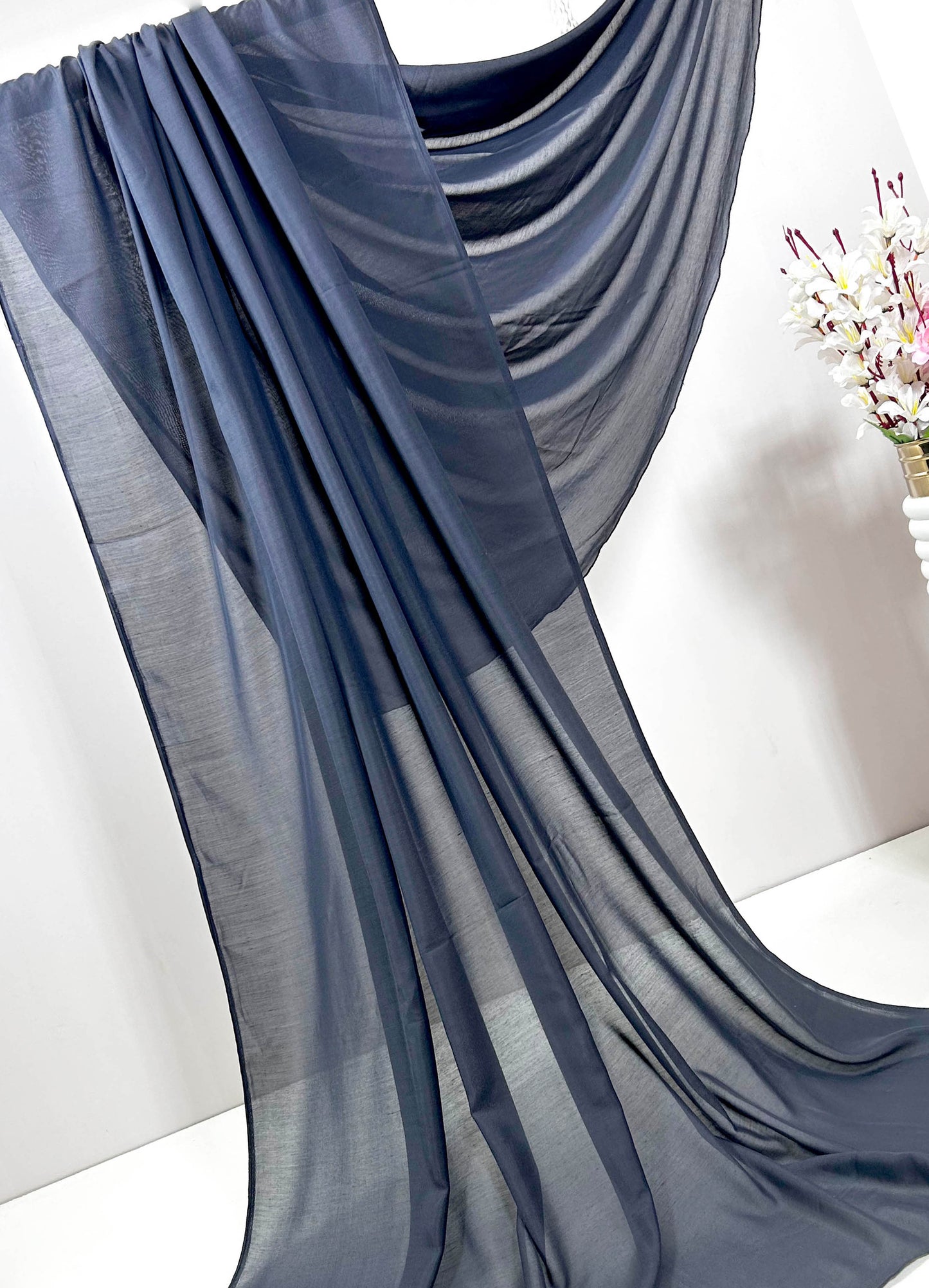 Swiss Voil Plain Shawl SVLS07