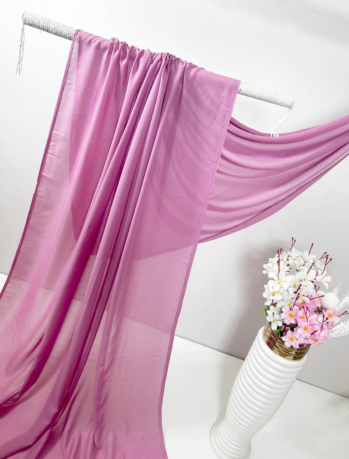 Swiss Voil Plain Shawl SVLS04