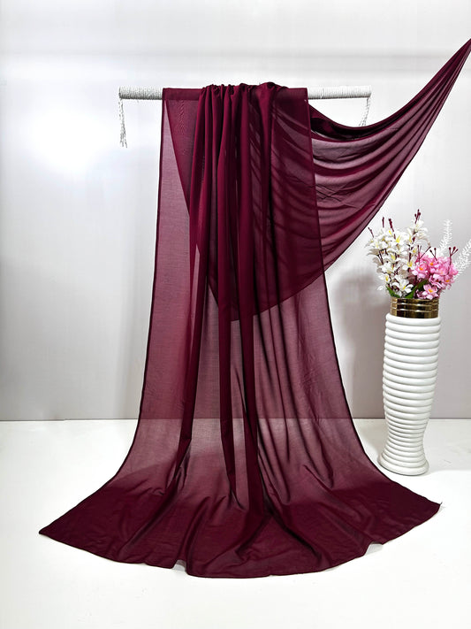 Swiss Voil Plain Shawl SVLS03