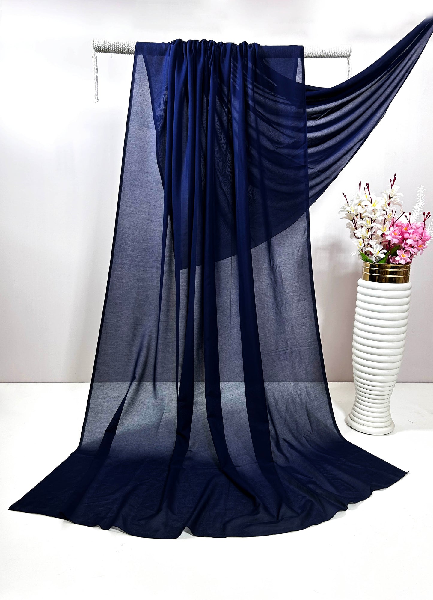 Swiss Voil Plain Shawl SVLS02