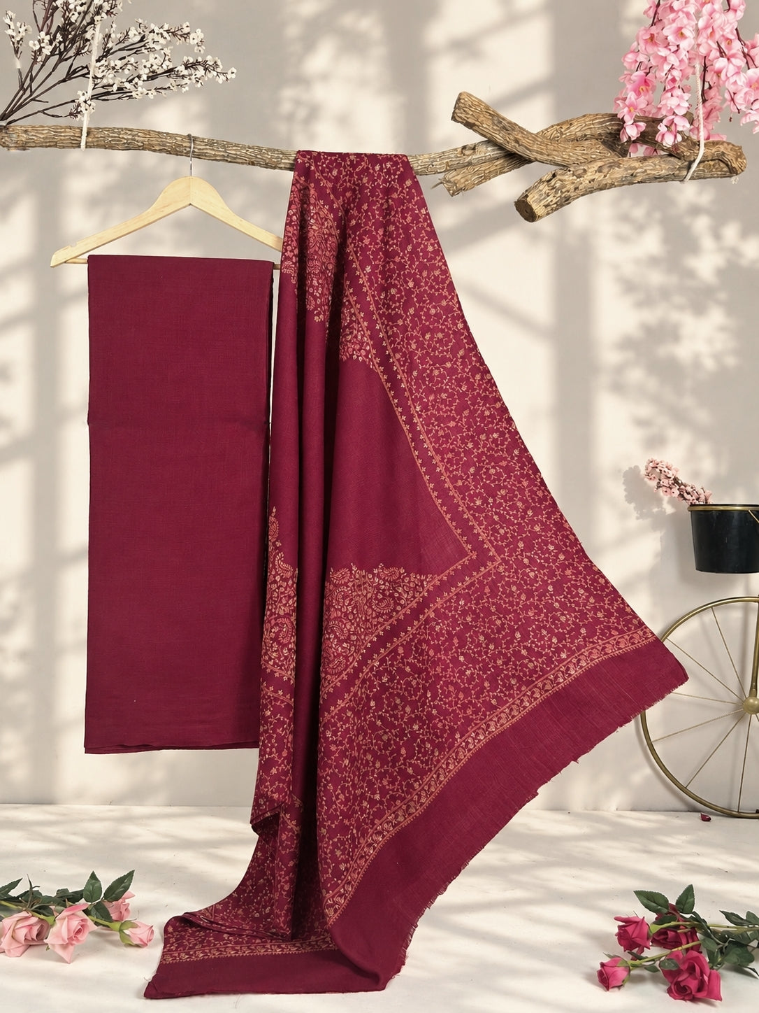 Pashmina With Kacha Tanka Shawl KT001