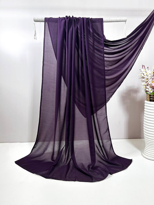 Swiss Voil Plain Shawl SVLS06