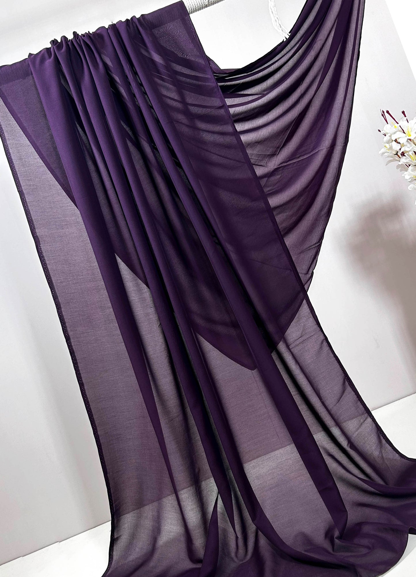Swiss Voil Plain Shawl SVLS06